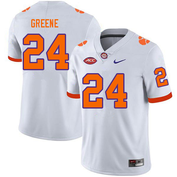 Men #24 Hamp Greene Clemson Tigers College Football Jerseys Sale-White